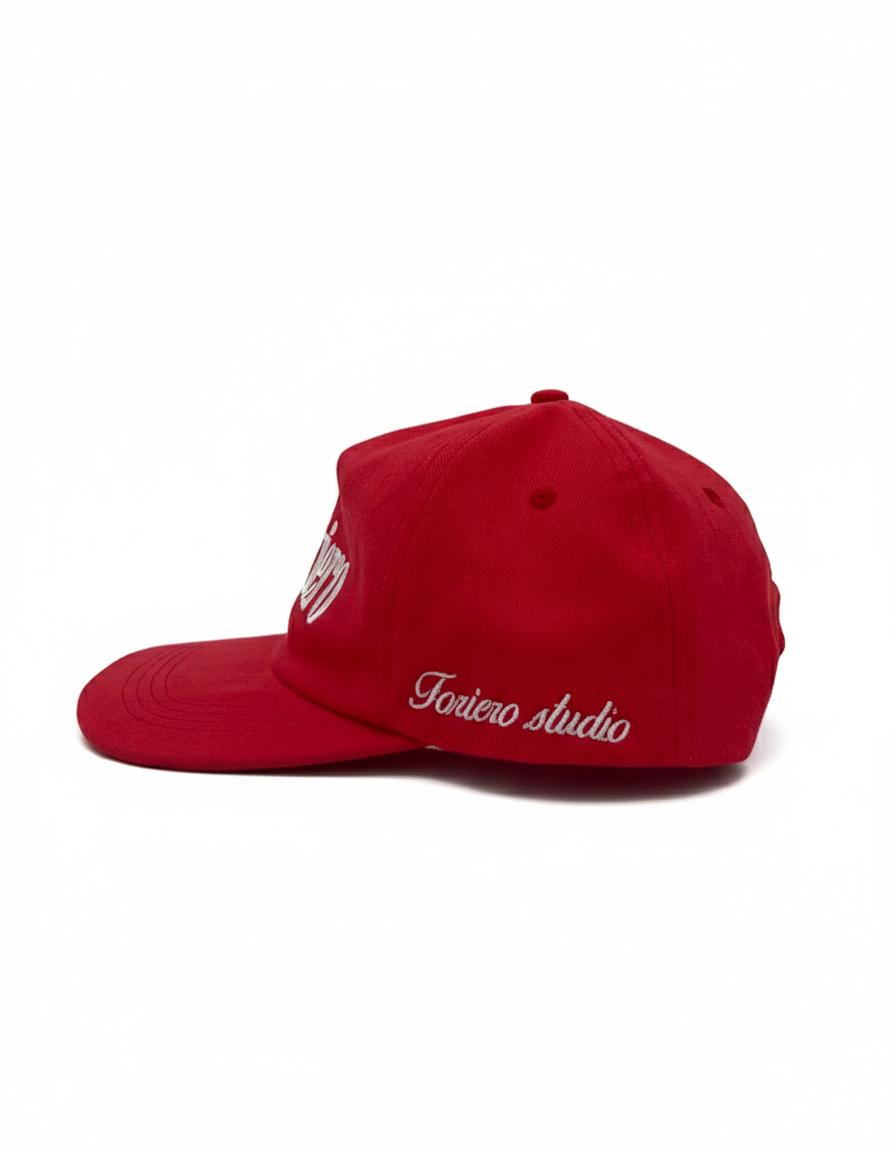 "THE SUN" hat red Foriero
