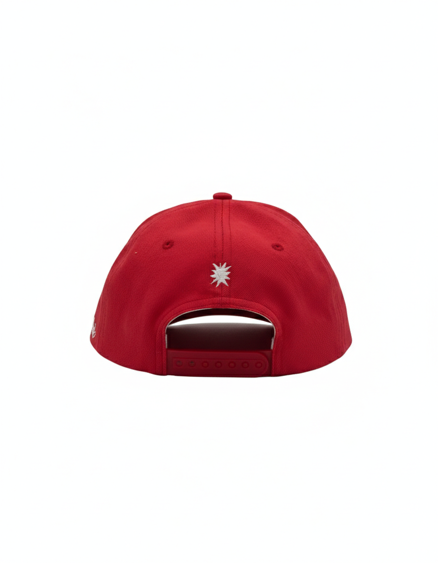 "THE SUN" hat red Foriero